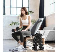 SPORTNOW Support d'haltères à 5 niveaux stockage d'haltères en acier pour musculation Charge 100 kg 35x33x66 cm Noir