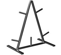 SPORTNOW Support pour disques d'haltères, 5 barres, support pour disques de 25 mm, charge maximale 200 kg, en acier, noir