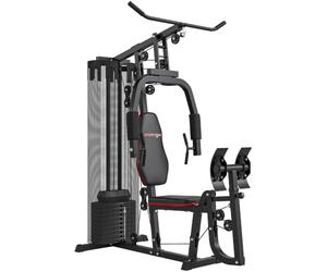 SPORTNOW Système de Gym Compact avec Pile de 45 kg Machine de Poids | Multi-gym, station de poitrine à double action, presse à jambes, entraînement fitness corps entier