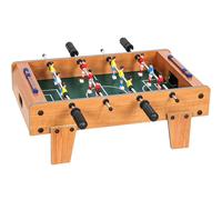SPORTNOW Table de football de table 20 pouces avec tiges en acier inoxydable, baby-foot compact pour enfants et adultes, jeu de baby-foot tout compris pour l'intérieur, finition bois naturel
