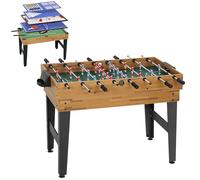 SPORTNOW Table multijeux 13 en 1, Table de Jeu Baby-Foot, Billard, ping-Pong, Hockey, échecs, Dames, Backgammon, Bowling etc. pour Adolescents et Adultes, 121 x 109 x 80 cm, Noyer Clair