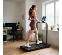 SPORTNOW Tapis de Course Pliable Incliné Sous le Bureau 2 en 1 avec 2.0HP 6 km/h Écran LED Télécommande Noir