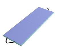 SPORTNOW Tapis de gymnastique pliable portable, tapis de sport épais en 4 parties avec poignées de transport, pour yoga, étirement, 180 x 60 x 5 cm, vert et violet