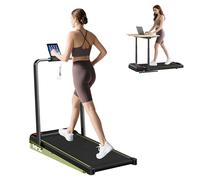 SPORTNOW Tapis de Marche Pliable 2 en 1 Inclinable 10% 1-6 km/h 2,0HP Noir