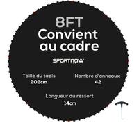 SPORTNOW - Tapis de rechange pour trampoline - PP - 202x202cm - Noir