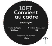 SPORTNOW - Tapis de rechange pour trampoline - PP - 262x262cm - Noir