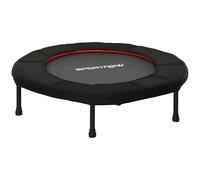 SPORTNOW Trampoline de Fitness, Ø 102 cm, Trampoline d'exercice avec Pieds antidérapants, Cadre en Acier, capacité de 100 kg, Usage intérieur/extérieur, pour Gymnastique, entraînement, Rouge