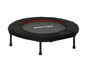 SPORTNOW Trampoline de Fitness, Ø 102 cm, Trampoline d'exercice avec Pieds antidérapants, Cadre en Acier, capacité de 100 kg, Usage intérieur/extérieur, pour Gymnastique, entraînement, Rouge