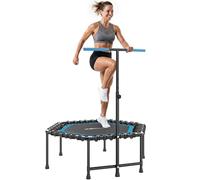 SPORTNOW Trampoline de Fitness 114 cm avec Cordes Élastiques Bleu