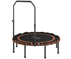 SPORTNOW Trampoline de fitness avec guidon réglable, trampoline de sport pour intérieur et extérieur, acier, plastique, orange