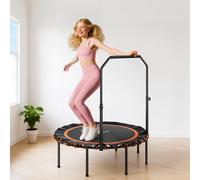 SPORTNOW Trampoline de fitness avec rampe ajustable, trampoline sportif pour l'intérieur et l'extérieur, acier, plastique, orange