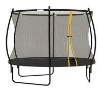 SPORTNOW Trampoline de Jardin, Ø 305 cm, Trampoline extérieur, avec Filet de sécurité, Pieds en Forme de U, 54 Ressorts à Haute Tension, Noir