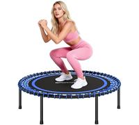 SPORTNOW Trampoline élastique pour adultes Ø114 cm, capacité de charge 200 kg, tapis élastique à 36 ressorts avec grande surface, en acier et PP, bleu