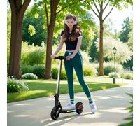 SPORTNOW Trottinette électrique pour enfants 6-14 ans scooter électrique pliable pour enfants vitesse max 14 km/h aluminium noir