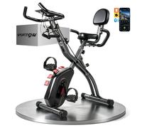 SPORTNOW Vélo d appartement pliable noir 105 x 53.5 x 109 cm Bluetooth