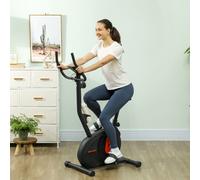 SPORTNOW Vélo d'Appartement avec Résistance Magnétique Ajustable Capteur Écran LCD et Siège Réglable 88x50,5x131,5 cm Noir