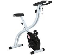 SPORTNOW Vélo d'appartement magnétique pliable à 8 niveaux de résistance avec selle réglable, en acier, 97x43x110 cm, noir