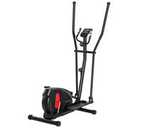 SPORTNOW Vélo elliptique pour la Maison Ultra Silencieux, vélo elliptique magnétique à 8 Niveaux de résistance avec écran LED, capteur de pouls, Porte-Bouteille et roulettes, Noir