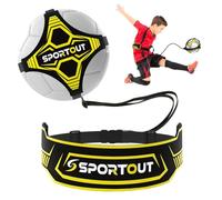 Sportout Football Kick/Ballon Football Ceinture D'entraînement, Ballon de Foot Entrainement avec Élastique Ceinture Ajustable Kicking Pratique pour Jeux Exterieur Enfant et Adulte Entraineur(Jaune)