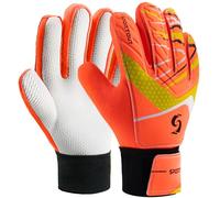 Sportout Gant Gardien De But Enfant,Excellente Protection des Doigts et des Poignées Gants De Foot Gardien Enfant pour Garçons et Filles (Orange, 6)