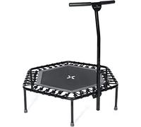 Trampoline - SportPlus - barre de maintien, suspension par câbles en caoutchouc, jusqu'à 100 kg, anthracite