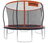SportPlus | Trampoline pour enfant Ø 305 & 366 cm, cadre breveté, sécurisé grâce au filet intérieur & à la bordure, trampoline extérieur enfants & adultes, max 120 kg ou 150 kg