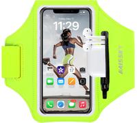 Sports Armband With Airpods Car Key Zipper Pocket, Water Resistant Phone Armband For Iphone 15/14/14 Pro Max/13 Pro/12 Pro Max/Xr/Xs Smartphone Running Armband 6.8 Inches For Jogging