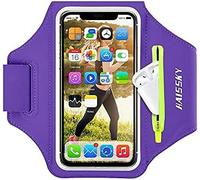 Sports Armband With Airpods Car Key Zipper Pocket, Water Resistant Phone Armband For Iphone 15/14/14 Pro Max/13 Pro/12 Pro Max/Xr/Xs Smartphone Running Armband 6.8 Inches