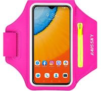 Sports Armband With Airpods Car Key Zipper Pocket, Water Resistant Phone Armband For Iphone 15/14/14 Pro Max/13 Pro/12 Pro Max/Xr/Xs Smartphone Running Armband 6.8 Inches For Jogging