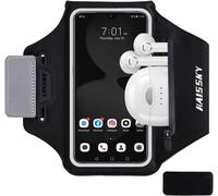 Sports Armband With Earphone Pocket For Iphone 15 14 Pro 13 Pro 12 Pro 11 Phone Smartphone Running Armband For Jogging Cycling Hiking Up To 6.4 Inches