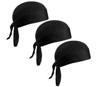 Sports Bandana Casquette 3PCS, Bandana de Sport Rapide, Bonnet d'été Bonnet de Vélo, Casquette Biker Bandana Casquette, Respirant, Séchage Rapide, Protection UV, Tissu Aéré