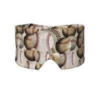 Sports Baseball,Masque pour les yeux bloquant la lumière Cache-yeux et cache-oreilles pour le sommeil