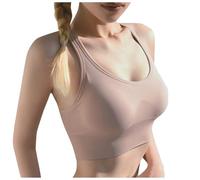 Sports Bra Féminin Deux Mille Vingt Quatre Tank Rembourré Intégré Étagère Yoga Bretelles Croisées Fitness Design Fonctionnel Femme Soutien Gorge sans Armature