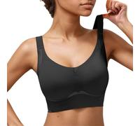 Sports Bra Féminin Rembourré Sexy Sans Couture Extensible Sommeil Confort Compression Soulèvement Air Soutien Intégral Quotidien Deux Mille Vingt Cinq Couleur Unie Léger Nu Tulle Respirant Femme Souti