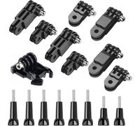 Sports Camera Accessories Set 2 Sets 8-in-1 Accessories Kit for Gopro 1/4 Screw Thread with Head Screw Straight Extensions Vertical Mount Motorcycle Bike Handlebar for GoPro Kamera
