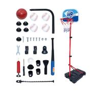 Sports Center - Quad Activity Station, Telescopic Level Frame, Interactive Score Play, Dynamic Physical Growth Equipment, Backyard Playground Supply, Portable Indoor Game for Youths Large