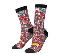 Sports Chaussettes Où Est Charlie ? Fête De Wally Martin Handford Doux Chaussettes Absorbant La Sueur Chaussette Homme Pour Adulte Golf Tennis