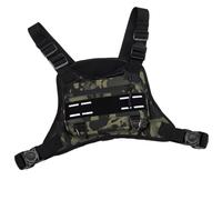 Sports Chest Bag, Adjustable Front Vest, Black Training Bags Pack, Multi-Functional Running, Mobile Headphone Holder for Outdoor Sports, Hiking and Runnings