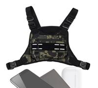 Sports Chest Bag, Front Vest Training Bag, Multifunctional Running Pack for Mobile Phones, Headphones, Sports Accessories, Adjustable, Portable, Sturdy Design, Water Resistant