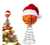 Sports Christmas Tree Topper - Athletic Ornament for Festive Season | Glitter Coated with Basketball Baseball Golf Motif, Holiday Decoration for Office Apartment Fireplace Church Home Party Di