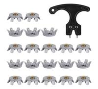 Sports Cleats, Athletic Studs, 1.1x0.3 inches Golf Spikes, 20 Pieces Replacement Set, Stable Traction Wrench Kit, for Training Field Trail Tennis Sprinting Jumping Performance Use