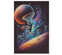 Sports de Basket-Ball colorés Puzzles Adulte 1000 Pieces Cadeau Famille Puzzle Classique 3D EnfantsJouet en Bois Cadeau Unique 78×53cm
