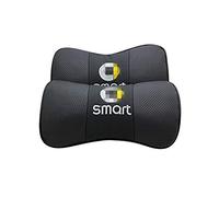 Sports de voiture 2 pièces en cuir en forme d'os coussin de siège de voiture coussin de cou coussin coussin de confort avec motif de logo(Sm art)