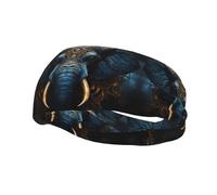 Sports Eerie Bandeau anti-transpiration avec imprimé éléphant pour homme et femme - Respirant et extensible - Bandeau de sport pour la course à pied