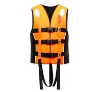 Sports Float Jacket for Adults and Kids, Adjustable High Buoyancy Flotation Vest for Kayaking Boating Snorkeling Swimming, Visible Safety Gear for Water Sports Activities(Orange,S)