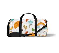 Sports Gym Duffle Bags for Yoga Dancing, Overnight Weekender Travel Bag Autumn Rainy Elements, Workout Carry on Shoulder Bag for Women Men