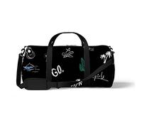 Sports Gym Duffle Bags for Yoga Dancing, Overnight Weekender Travel Bag Beach Fashion Elements, Workout Carry on Shoulder Bag for Women Men