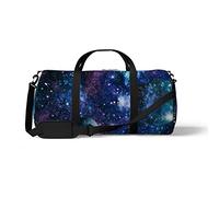 Sports Gym Duffle Bags for Yoga Dancing, Overnight Weekender Travel Bag Beautiful Galaxy Elements, Workout Carry on Shoulder Bag for Women Men