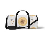Sports Gym Duffle Bags for Yoga Dancing, Overnight Weekender Travel Bag Cartoon Lion Head, Workout Carry on Shoulder Bag for Women Men