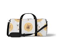 Sports Gym Duffle Bags for Yoga Dancing, Overnight Weekender Travel Bag Cartoon Lion Head, Workout Carry on Shoulder Bag for Women Men